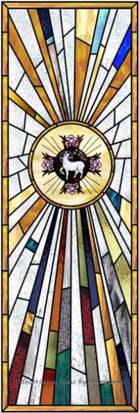 Glory Lamb  21 Religious Stained Glass Window Film