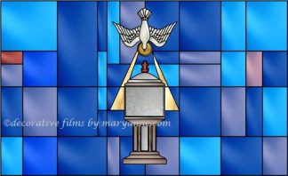 Holy Spirit Religious Stained Glass Window Film