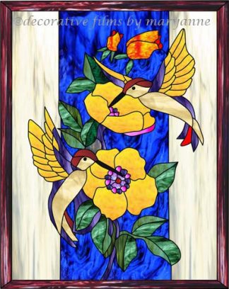 Humming Bird C Bird Window Film