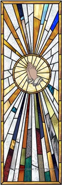 praying hands 21 Religious Stained Glass Window Film