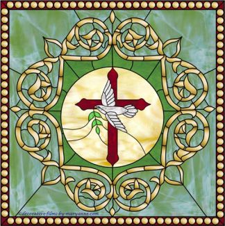 Nouveau 3 Dove Square Church Window Film