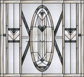 chevron arts and crafts design 23 40 Privacy Window Film
