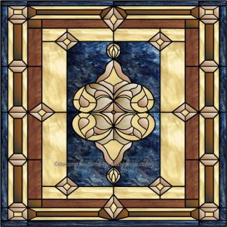 Bevel Stained Glass Window 1 square B 30