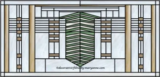 Chevron Geometric Transom 21 Arts & Crafts Design